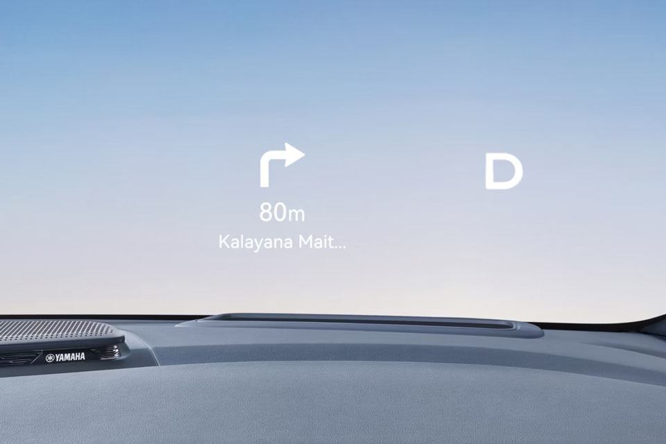 Augemented reality display in a Zeekr EV