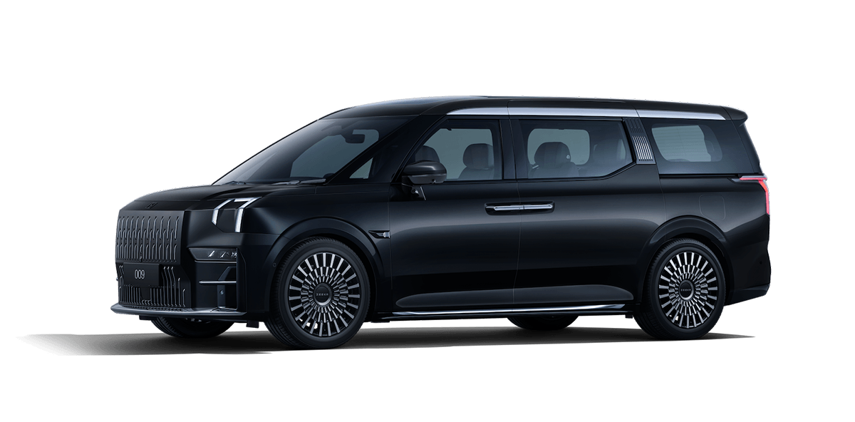 Front 3/4 render of a Zeekr Onyx Black paint finish