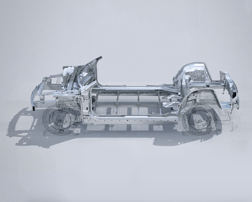 X-ray image of a Zeekr frame