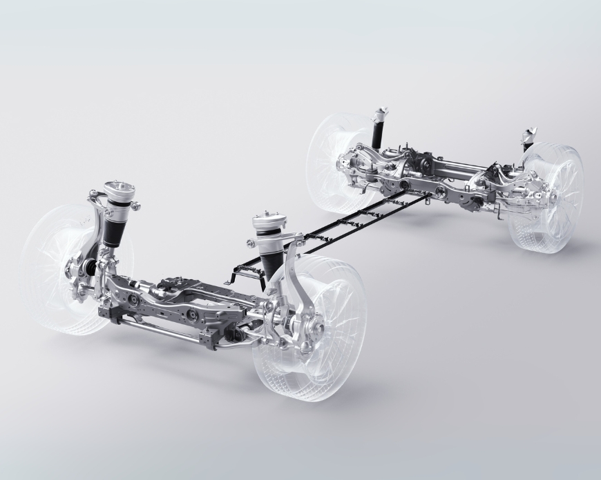 X-ray image of a Zeekr's suspension system