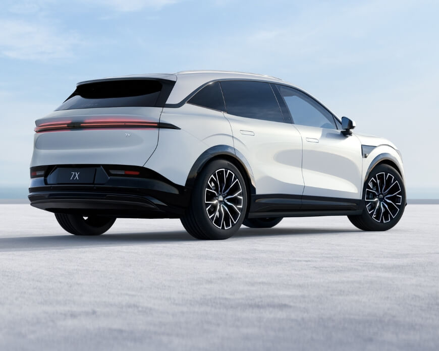 Rear angle of a Zeekr 7x SUV