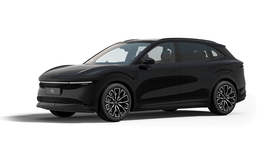 Front 3/4 render of a Zeekr Onyx Black paint finish