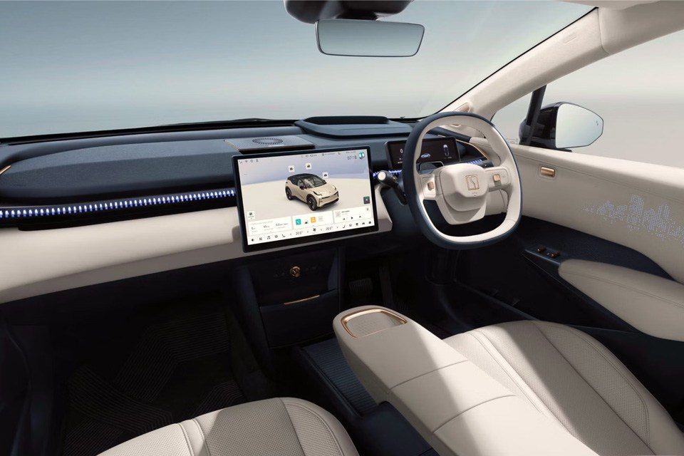 Right hand dirve interior of a Zeekr X