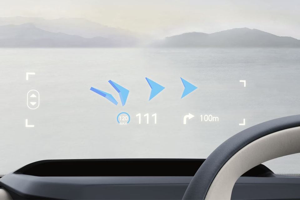 AR heads-up display in a Zeekr X