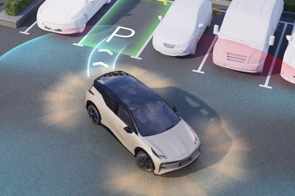 Visualisation of a Zeekrs automatically reverse parking